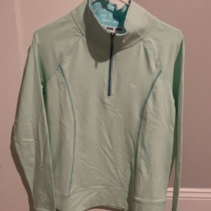 PINK 3/4 Zip jacket. Size small mint green.